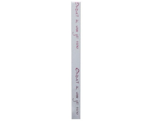 DoubleFaceSatin  Omdat ik van je hou  White/Fuchsia